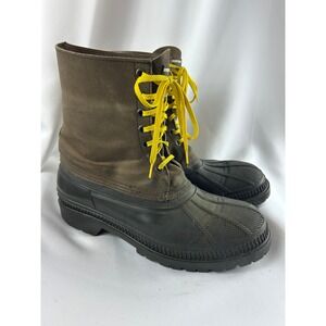 Baffin Technology Brown Duck Boots Yellow Laces Gorpcore Workwear Mens Size 11